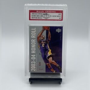 2003 U.D. Honor Roll Kobe Bryant P.A.A.S Grading 10 Lakers #35 Card